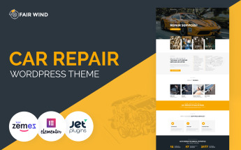 Modello WordPress Responsive #76007 "Fair Wind - Car Repair Modern Elementor"