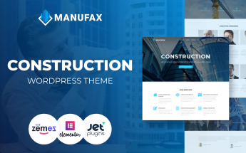 Reszponzív Manufax - Construction Multipurpose Creative Elementor WordPress sablon 76018
