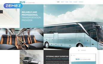 Bus and Coach Hire - Transportation Minimalistic Joomla Template
