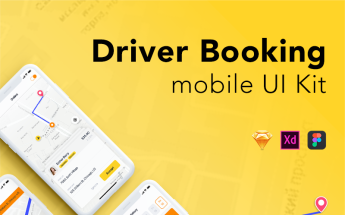 Taxi Driver Booking UI Kit UI Elements