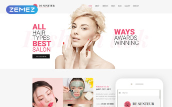 De Senteur - Beauty Salon Parallax Sophisticated Joomla Template