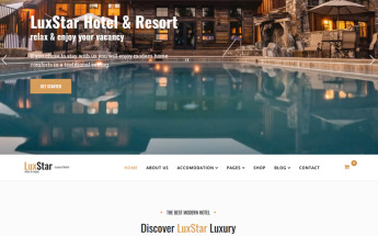 Reszponzív LuxStar Hotel & Resort Booking Joomla sablon 76985