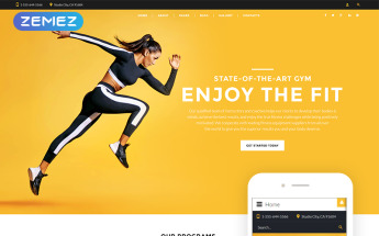 "Fitness and Zoomba studio - Dance Studio Multipage Clean" thème Joomla adaptatif #77081