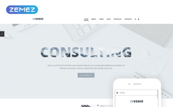 Responsywny szablon Joomla INVENIO - Consulting Ready-to-Use Corporative #77064