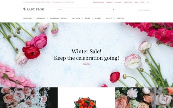 Responsywny szablon OpenCart Lady Flor - Flower Shop Multipage Creative #77227