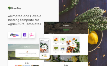 Responsywny szablon Landing Page GreenDay - Organic Farm #77836