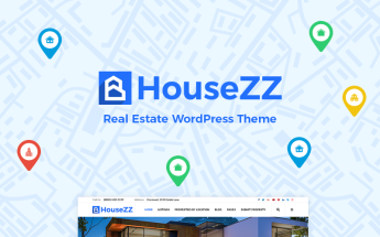 WordPress Theme namens "Housezz - Real Estate Listings" #77929
