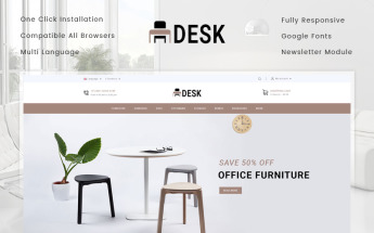 Responsywny szablon OpenCart Desk Furniture Store #78046