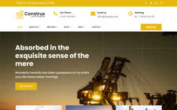 Bootstrap Construx - Construction & Building Business with Page Builder Joomla sablon 78584