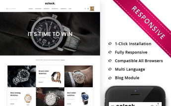 Plantilla OpenCart "Eclock - The Watch Store Responsive" #78726