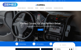 Carsell - Car Audio Multipage Clean OpenCart Template