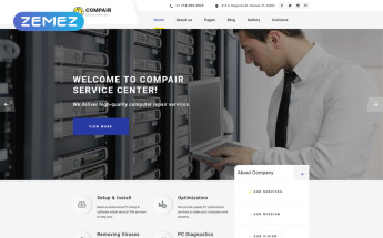 Plantilla Joomla "Compair - Computers Clean" #78838