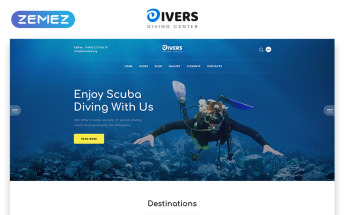 Divers - Swimming Multipage Classic HTML Website Template