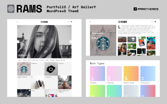 Tema De WordPress "RAMS - Portfolio Art Gallery Bootstrap WordPress Theme" #78999