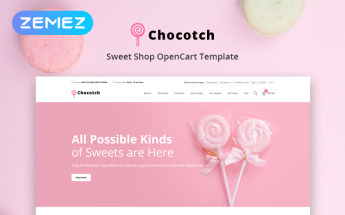 Responsywny szablon OpenCart Chocotch - Sweet Shop E-commerce Creative #79033