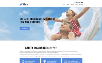 Reszponzív Klero - Insurance Services Multipurpose Classic Elementor WordPress sablon 79091