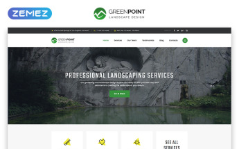 GREENPOINT - Landscape Design Creative HTML Bootstrap Landing Page Template