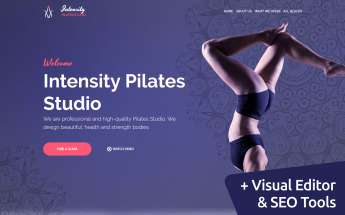 Intensity - Pilates Studio Landing Page Template
