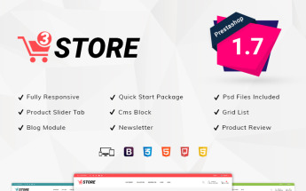 Responsive 3Store - Multipurpose Prestashop #79587