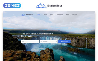 Responsywny szablon Landing Page Explore Tour - Travel Agency Modern HTML #79548
