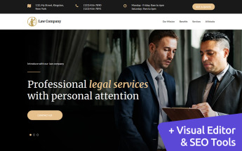 Responzivní Šablona mikrostránek "Law Company" #79765