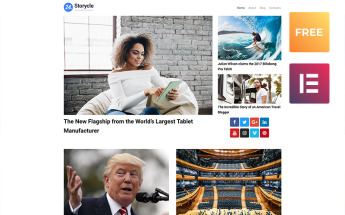 Reszponzív 24.Storycle lite - Multipurpose News Portal Elementor WordPress sablon 79813