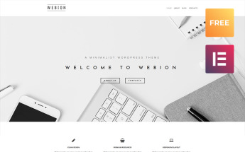 "Webion lite - Minimal Elementor Multipurpose" - адаптивний WordPress шаблон №79865