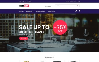 Magento Theme namens "Hefflem - Kitchen Furniture Ecommerce Template" #79914