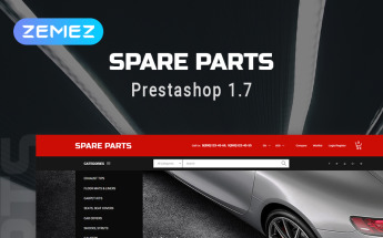 Spare Parts - Automobile Replacement Parts Clean Bootstrap Ecommerce №79913