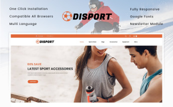 Plantilla OpenCart "Disport - Sports Accessories Store" #80656
