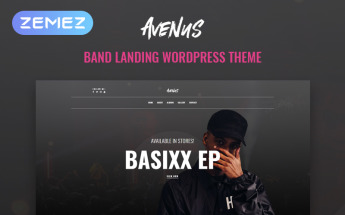 Responsivt Avenus - Music One Page Modern Elementor WordPress-tema #80661
