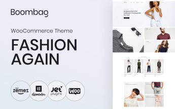 Responsywny motyw WooCommerce Boombag - Apparel ECommerce Modern Elementor #80766