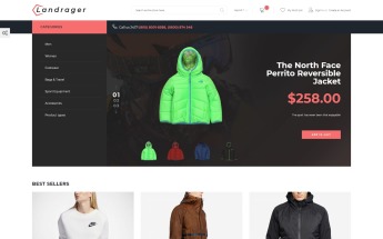 Responsywny szablon Magento Landrager - Extreme and Outdoor Sports eCommerce #80993