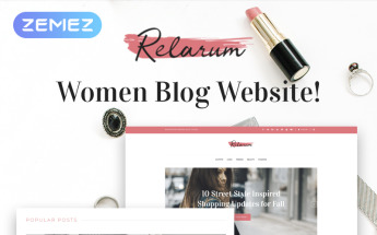 Reszponzív Relarum - Women Blog Multipurpose Classic Elementor WordPress sablon 80997
