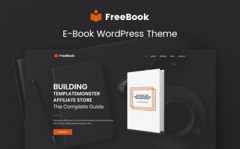 WordPress Theme namens "FreeBook - Ebooks Multipurpose Modern Elementor" #80949