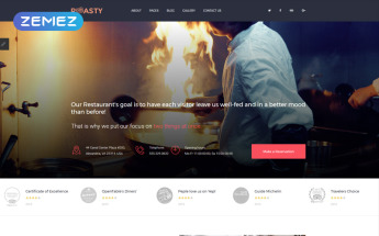 Joomla Vorlage namens "Roasty - Steakhouse -Modern" #81215