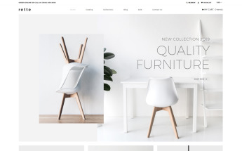 Responsywny szablon Shopify rette - Furniture Multipage Minimalistic #81892