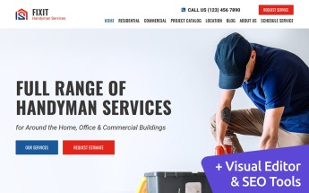 Responzivní Moto CMS 3 šablona "Fixit - Handyman" #82007
