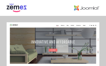 Plantilla Joomla "Interily - Interior Design E-Commerce Modern" #82202