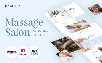 Femius - Massage Salon Ready-to-Use Minimal Elementor WordPress Theme