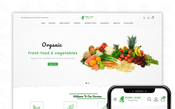 Responsywny szablon PrestaShop PureLeaf - #82807