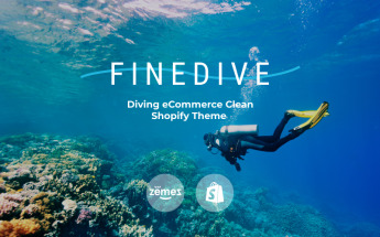 Responzivní Shopify motiv "Finedive - Diving eCommerce Clean" #83214