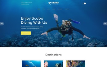 "Divng - Diving Responsive Modern" thème Joomla adaptatif #83528