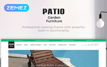 "Patio-Garden Furniture Store Ecommerce Bootstrap Clean" thème PrestaShop #83536