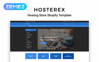 Responsivt Hosterex - Hosting Multipage Creative Shopify-tema #83975