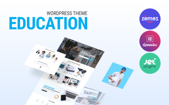 Tema WordPress Responsive #83931 "Technotour - Education Courses Minimal Elementor"