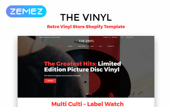 The Vinyl - Music Store eCommerce Creative Shopify Theme