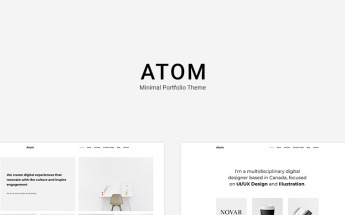 Atom - Minimal Portfolio Wordpress #84025