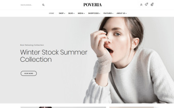 "Poveria - Fashion Store" Responsive WooCommerce Thema №84095