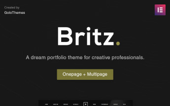 Responsywny motyw WordPress Britz - Minimal Onepage and Multipage Portfolio #84030